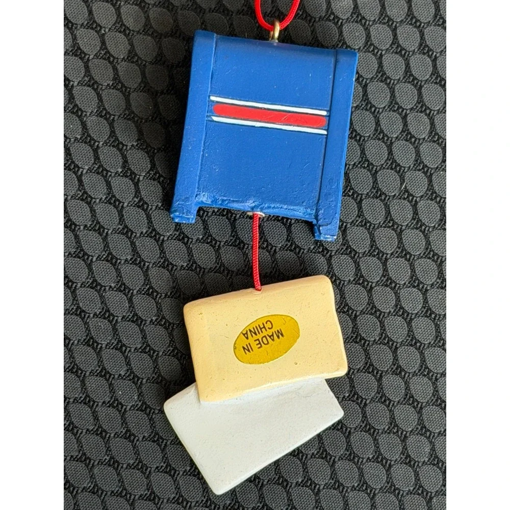 Vintage Letter To Santa Ornament & USPS Mailbox With Letter To Santa Set of 2